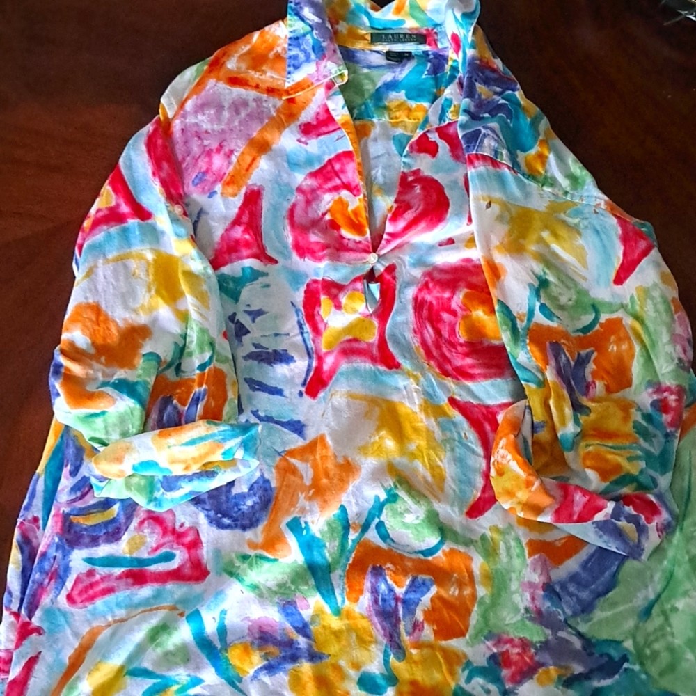 Ralph Lauren (3x) Multi-colored Blouse